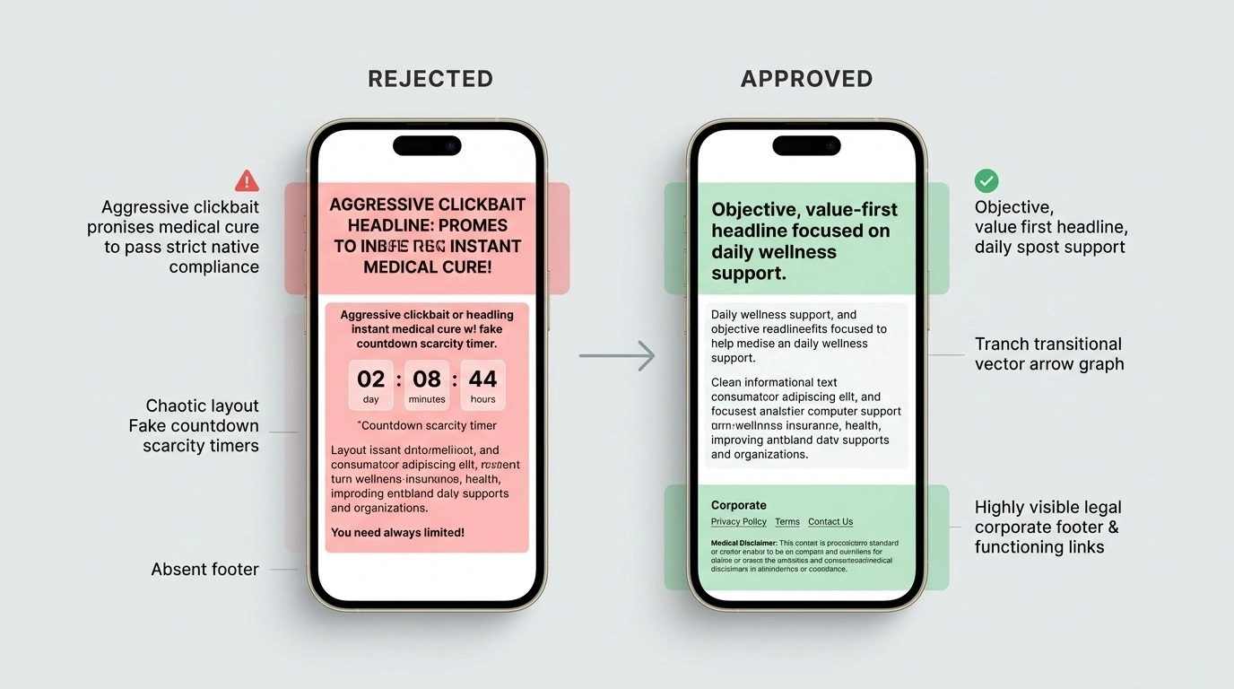 Taboola Landing Page Rejected